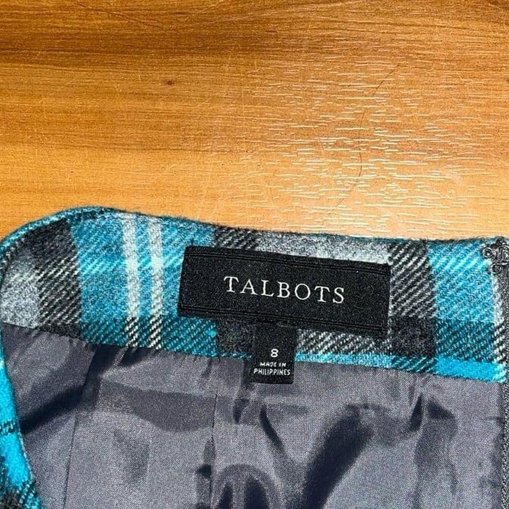 Womens Talbots Wool Blend Plaid Academia Casual Pencil Skirt - Picture 5 of 6